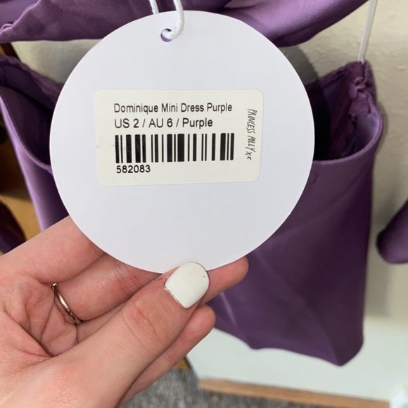 princess poly Domonique purple mini dress - Picture 3 of 3